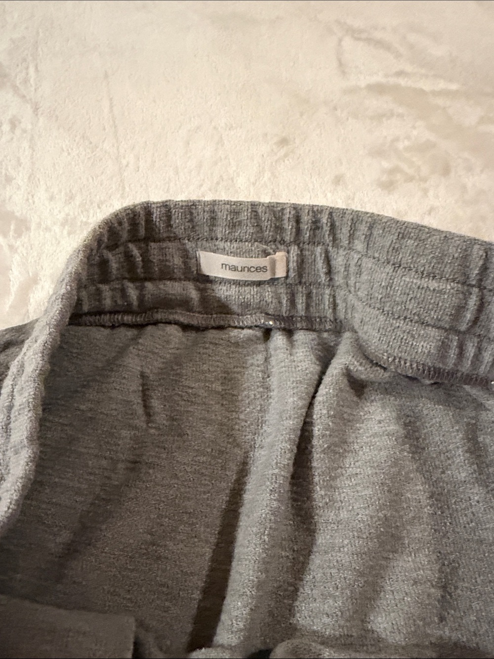 Maurices Heather Gray Ribbed Waist Knit Lounge Pants